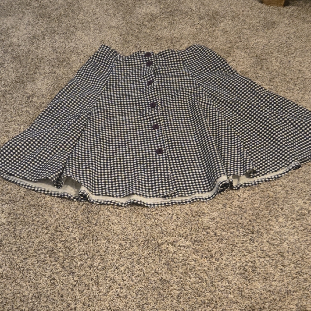 Classic Black and White Gingham Skirt